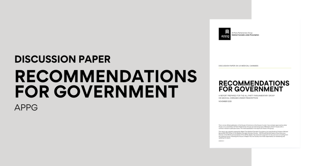 APPG for Medical Cannabis under Prescription publishes expert recommendations to Government