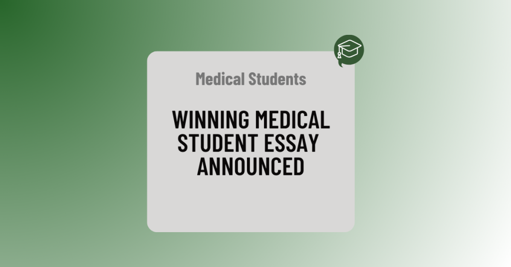 Medical student wins inaugural MCCS essay competition
