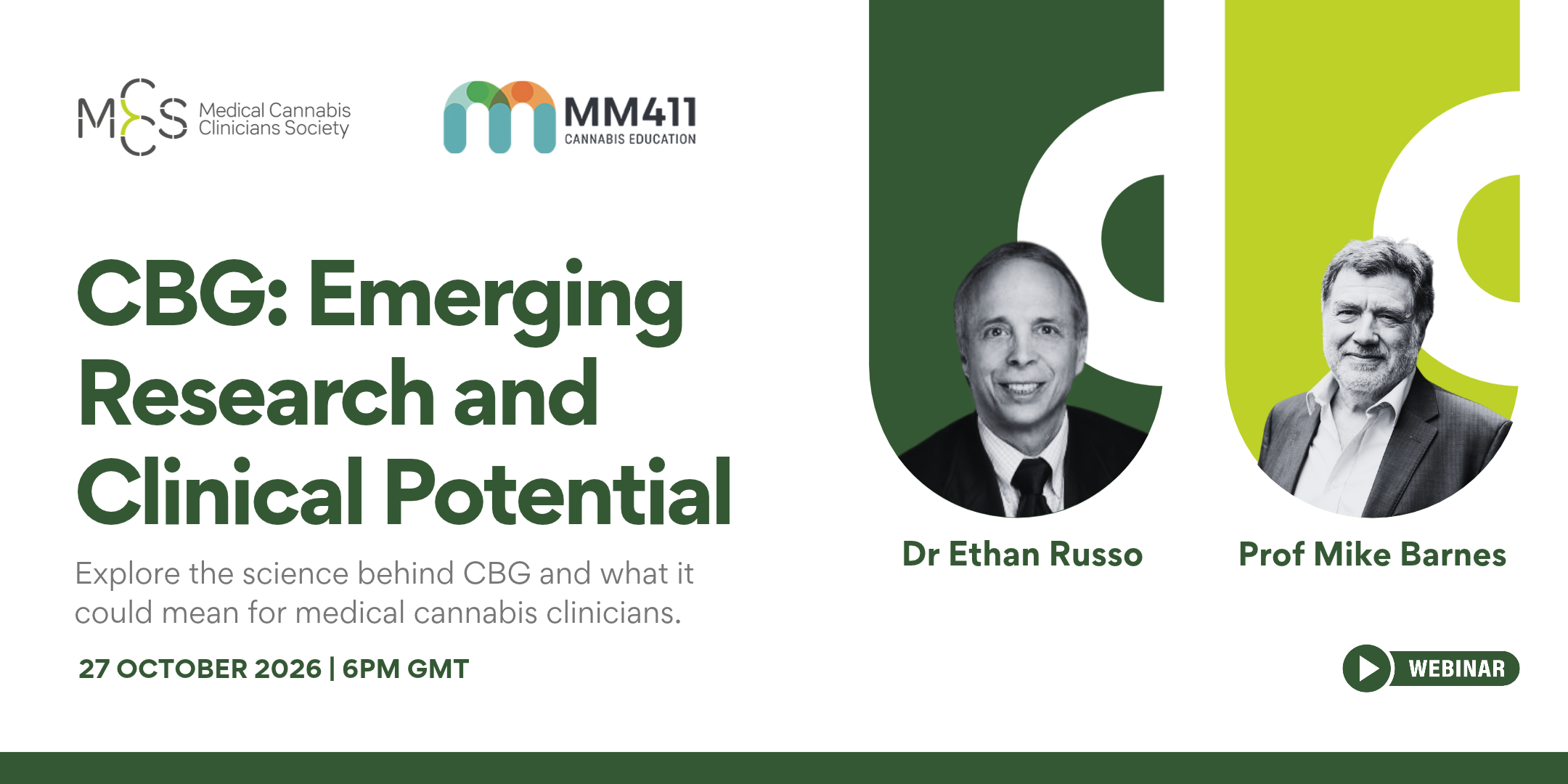 CBG Webinar: Emerging Research and Clinical Potential with Dr Ethan Russo
